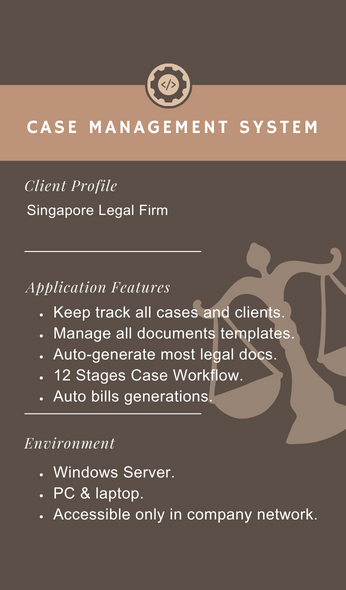 Case Management System for Legal Firms